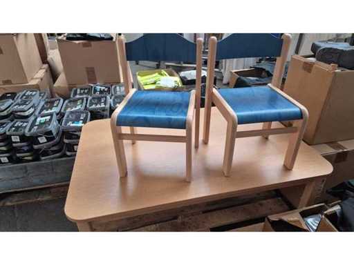 Scaun Bambi - Albastru - Scaune stivuibile pentru copii mici - Scaun înalt