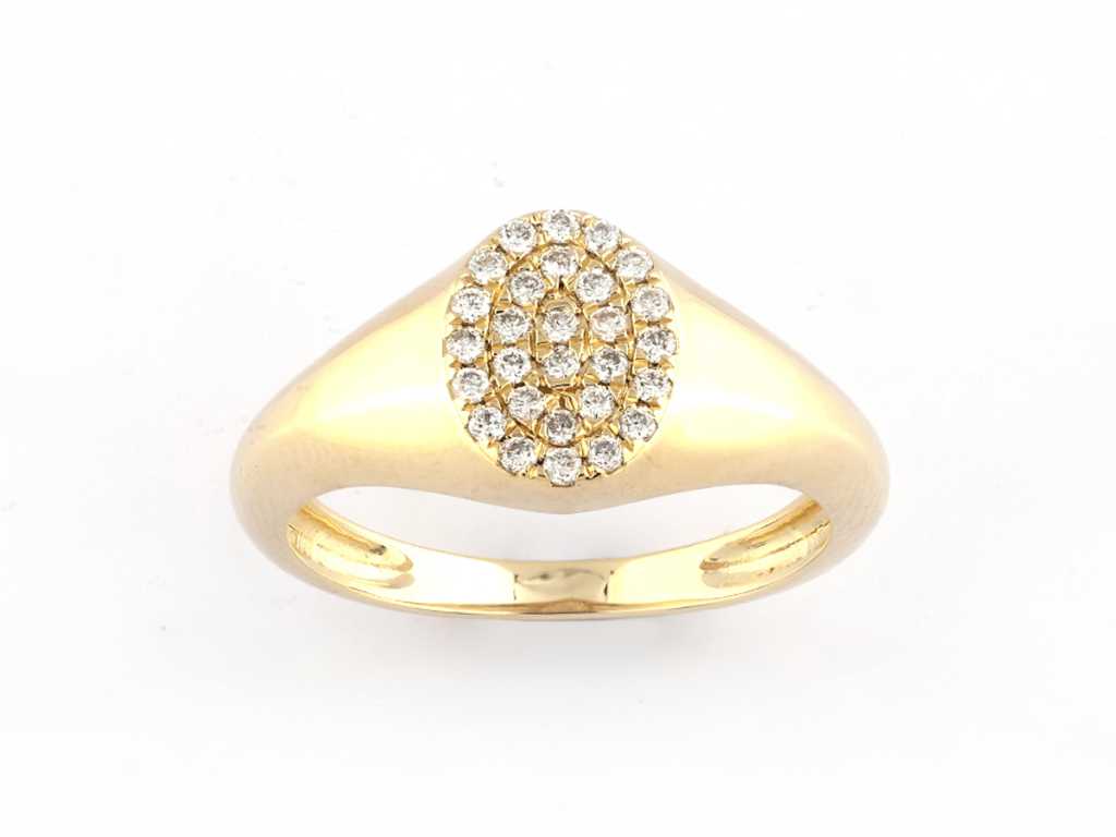 14 KT Yellow gold Ring With Natural Diamond