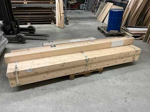 Lote mixto de vigas de glulam de longitud 2900 mm 12 piezas diferentes secciones transversales tan buenas como nuevas