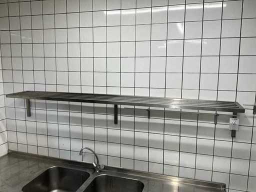 RVS wandplank