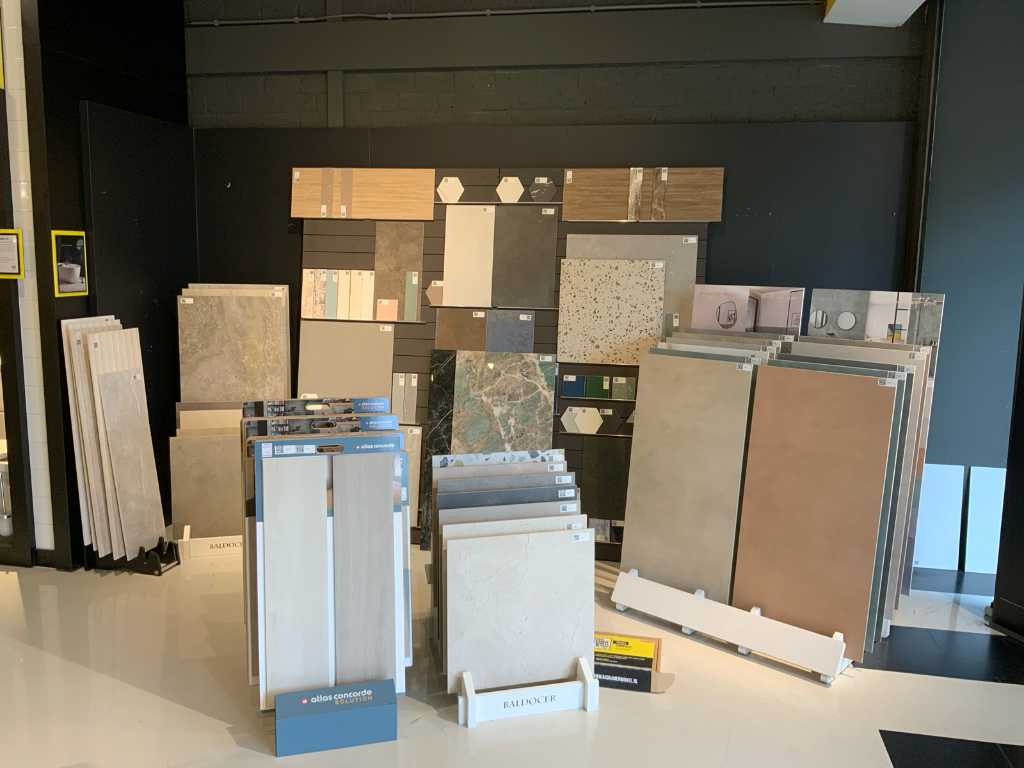 Display with tile samples