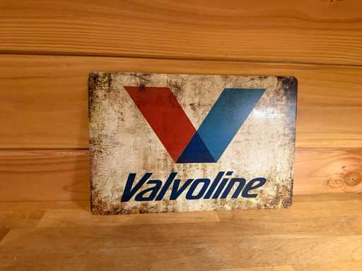 Cartello pubblicitario in metallo