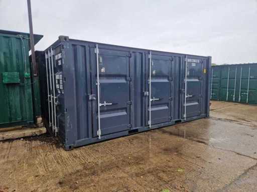 20ft 3 deuren - 3 compartimenten 3 x 2,4 Opslagcontainer