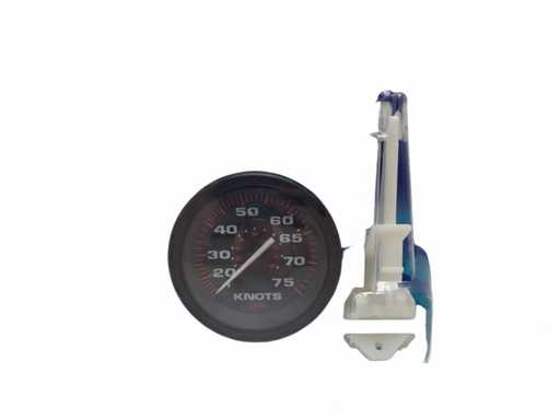 Kit de compteur de vitesse Teleflex Marine 75 nœuds analogique noir - 62158E