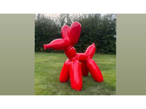Ballon chien H100cm Rouge