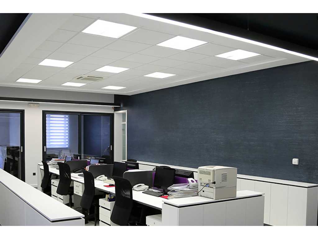 20 x 40W 6500K 60x60 SMD LED Inbouw Backlit Panelen wit frame