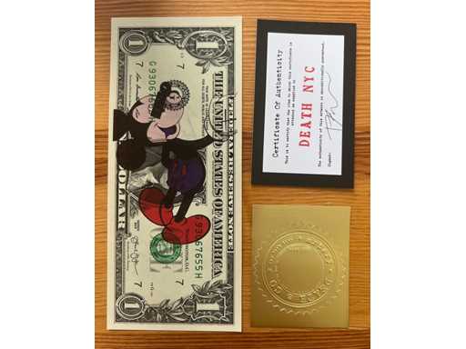 DEATH NYC : Mickey Mouse sur US Dollar 29/100