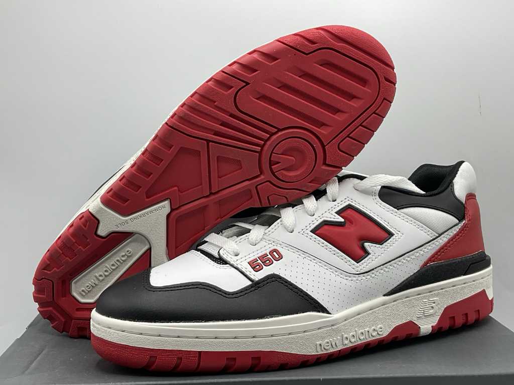 New Balance 550 White Red Sneakers 44