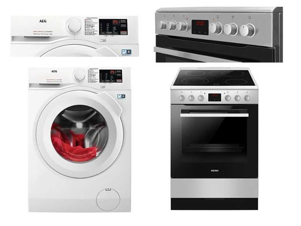 Return goods KOENIC stove and AEG washing machine