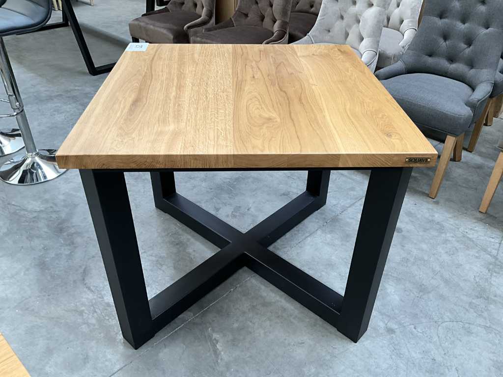 Solid oak side table SQUAVI
