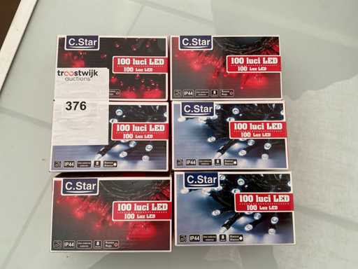 C.Star. Schutzart IP44. Innen- / Außenbereich, Weihnachts-LED-Beleuchtung. (6-fach)