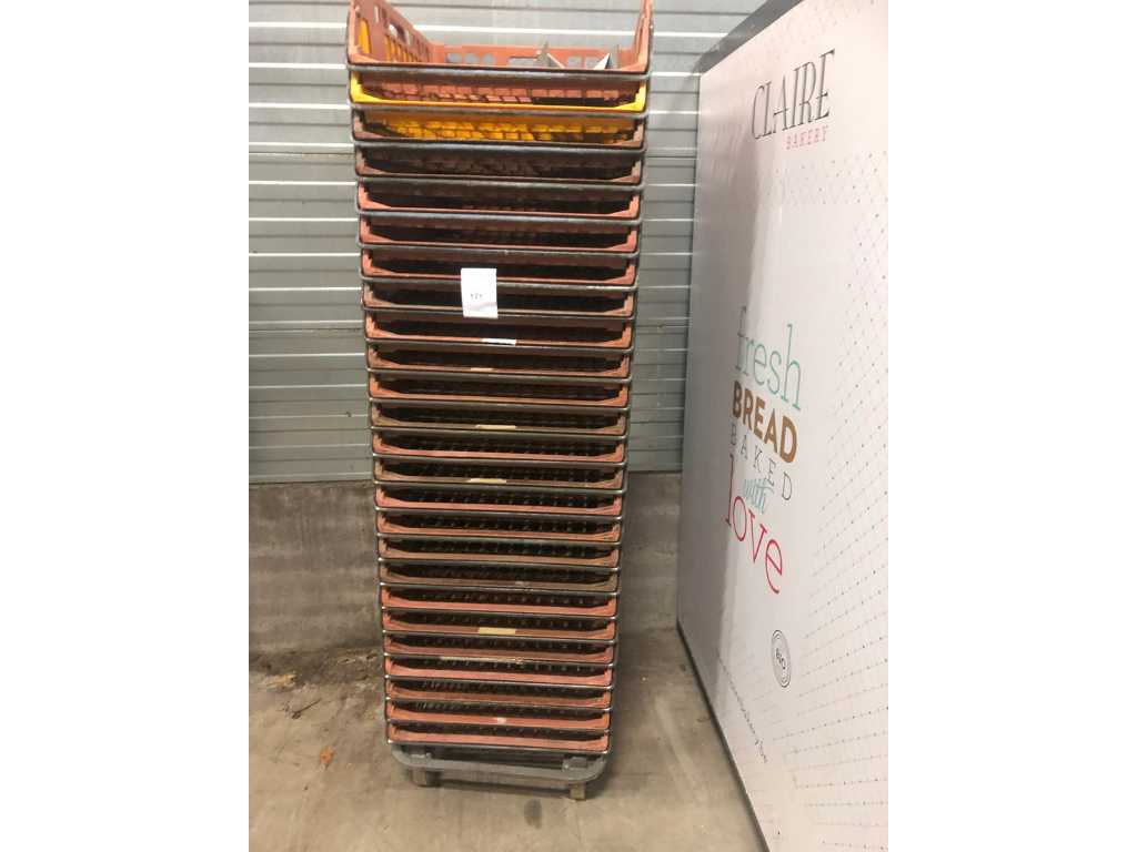 Bread baskets plastic with cart 