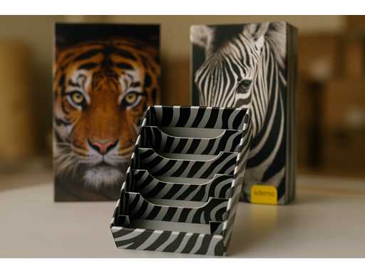 *NOU* Cutii de Flashcard Ademo Cutii de învățare Tigru și Zebră, Cutii cu Flashcard (416 unități)