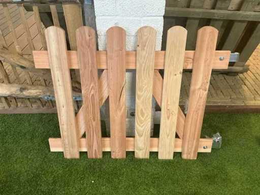 Douglas gate fence 80x100 cm with relief with planed trap lock