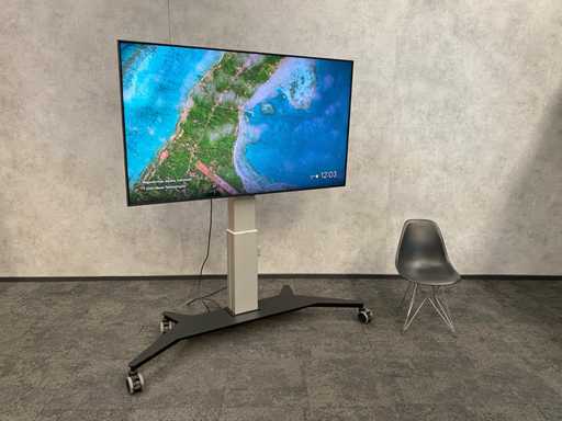 LG - 4K 75" SMART TV mit mobilem Hoch-Tief-Stativ