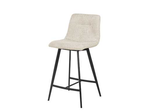 Bar stool ecru chenille fabric (4x)
