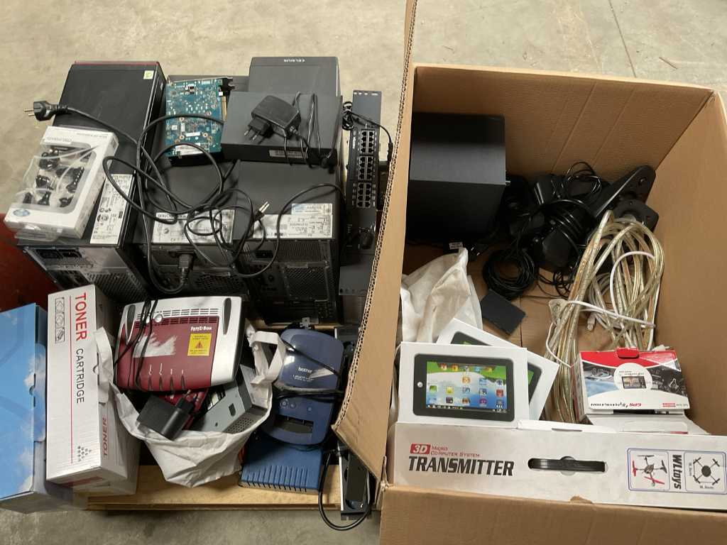 lot of computers and accessories