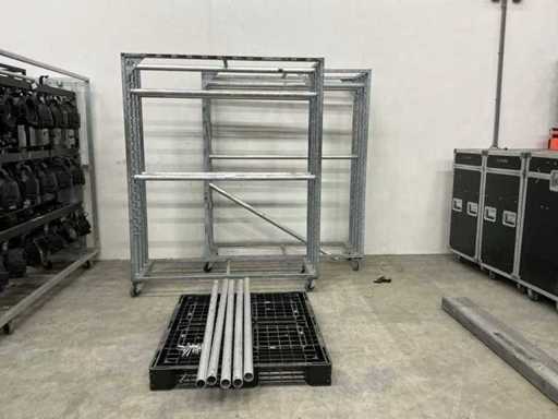 Wózek transportowy z aluminiowymi lampami (2x)