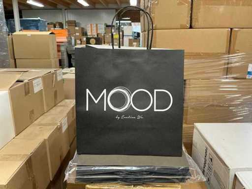 Partij papieren draagtassen bedrukt 300+160x300mm (1400x)