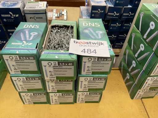 9 Schachteln Spanplattenschrauben