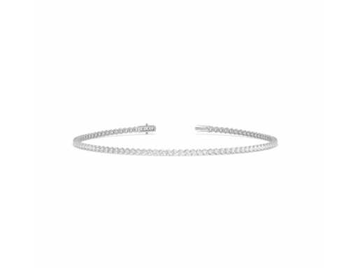 Bracciale tennis in oro bianco 18 carati con diamanti da 5,88 ct - (certificato HRD)