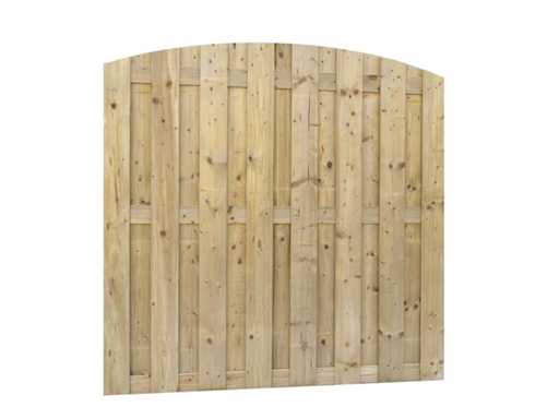 Pine garden screen with arch 15-plank 180x180 cm (24x)