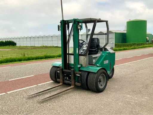 Olive trees, rough terrain forklift/aerial platform, Deutz Generator/engine, electrical materials and (on) road plates
