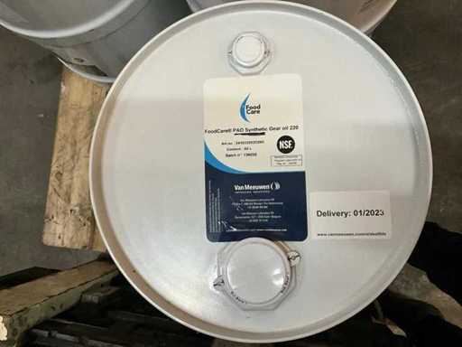 Foodcare synthetische tandwielolie 220 - 60 ltr. Trommel(NIEUW)