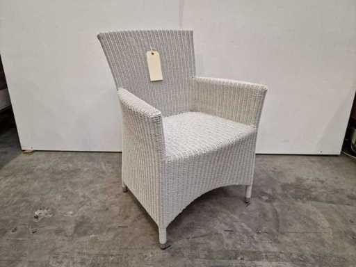 2 x Luxury Lounge - Wickerzetel Sardinia met Armleuning Wit