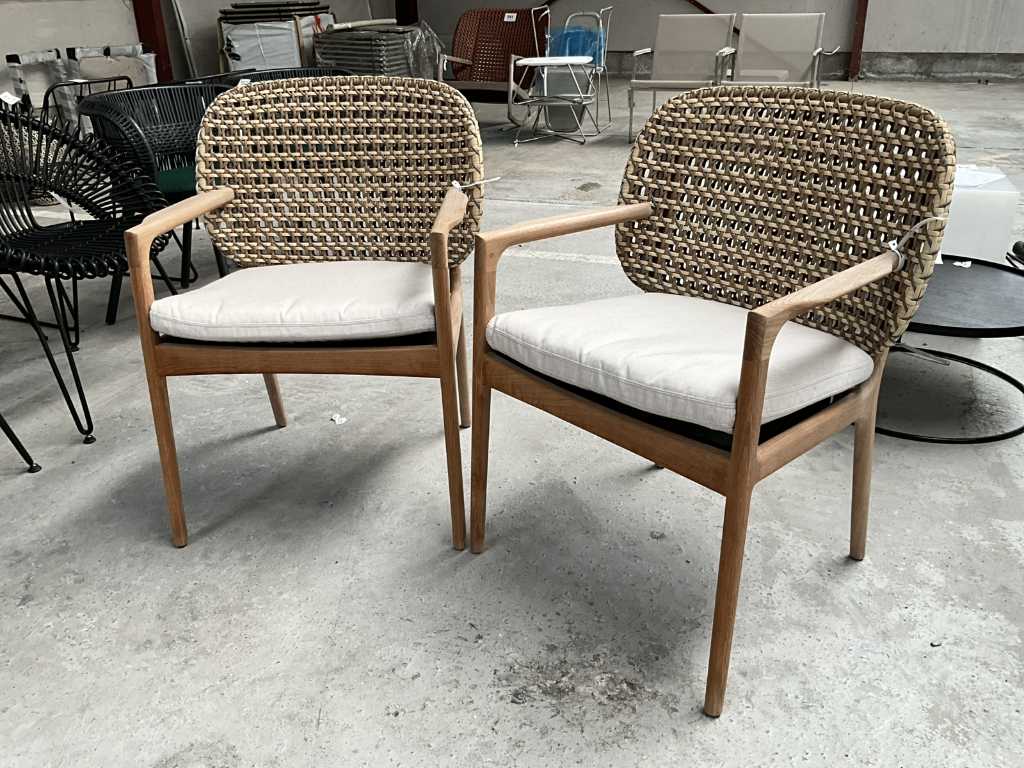 2x wooden side chair GLOSTER LIMA