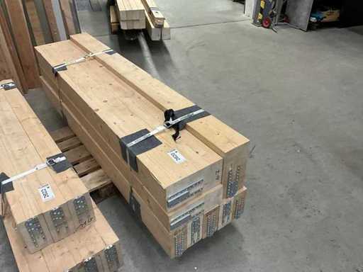 Lote mixto vigas de glulam de largo 2100mm 8 piezas diferentes secciones transversales tan buenas como nuevas