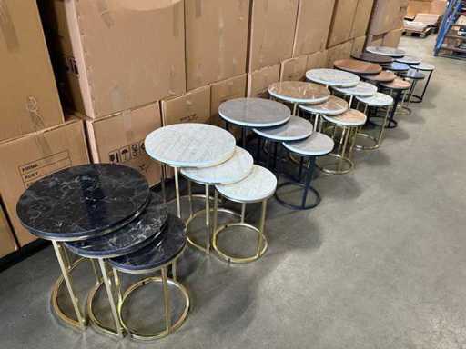 10 x trzyczęściowy stolik boczny