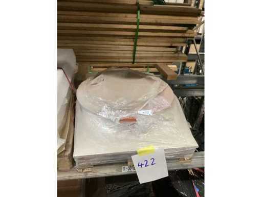 Tischplatte rund 80cm Durchmesser 25mm dick Kirsche (5x)