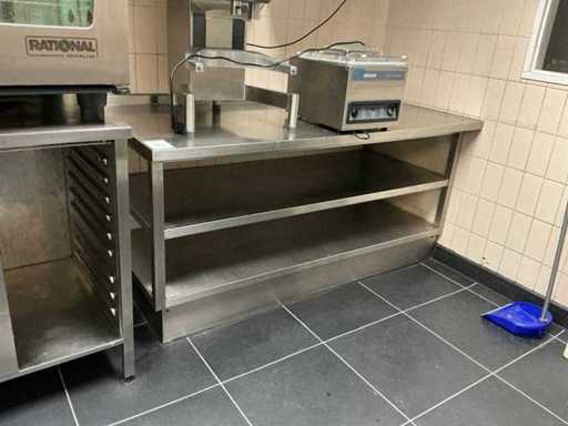 Werkbank aus Edelstahl