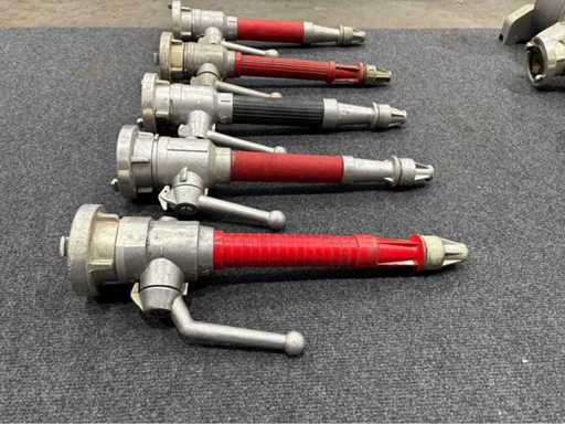 Firefighter spray lance with lever operation (5 pieces)