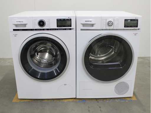 Siemens iQ800 iSensoric aquaStop WiFi Wasmachine & Siemens iQ800 iSensoric selfCleaning condenser WiFi Wasdroger