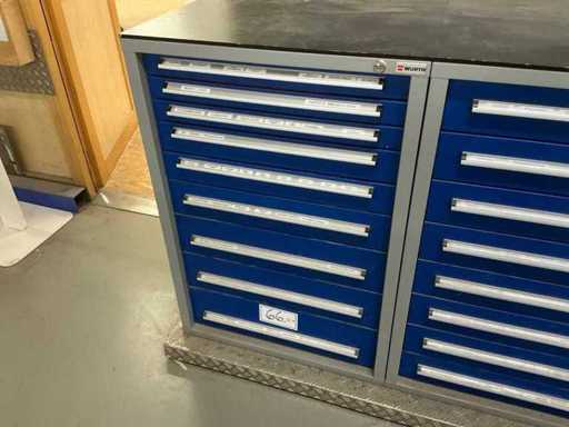 Armadio telescopico WÜRTH con contenuti