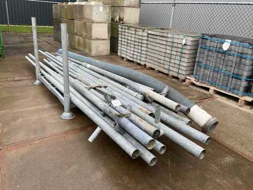 Batch of bottle poles and miscellaneous