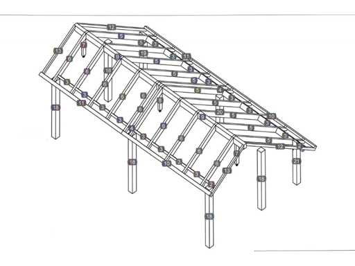 Tuinhuisfabriek - 3340 - Constructie Kapschuur 6000 x 3500