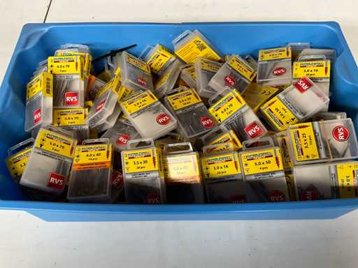 Rotadrill Verschiedene Schrauben Edelstahl & Messing (100x)