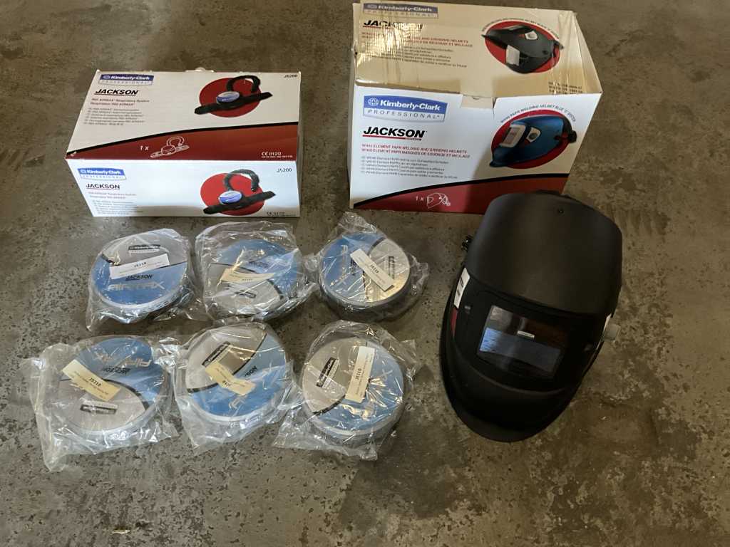 Kimberly Clark WH40 Maschera per saldatura, oscuramento automatico, v.v. R60 AIRMAX Apparato respiratorio e 6 filtri