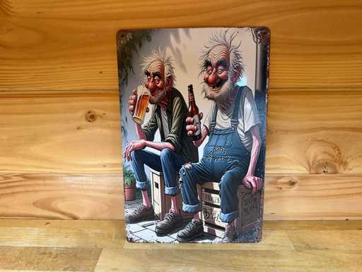 metaal reclame wandbord