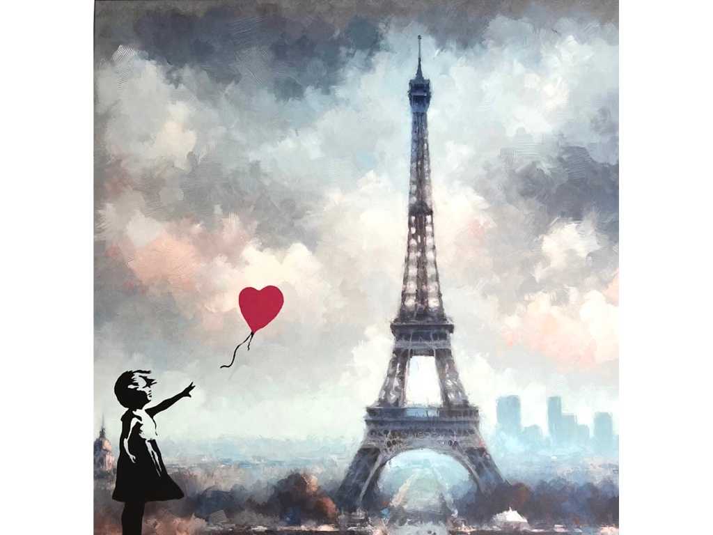 (à) Banksy - fille au ballon à Paris