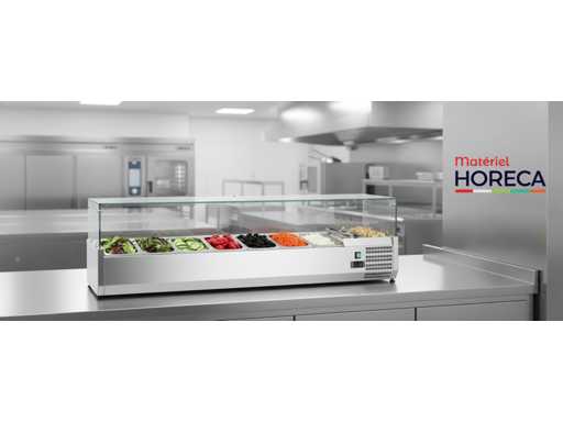 IceShop - Refrigerated Saladette Ingredient Display Case - 8 GN 1/4 Bins - Width 1.8m - Refrigerated Counter Display
