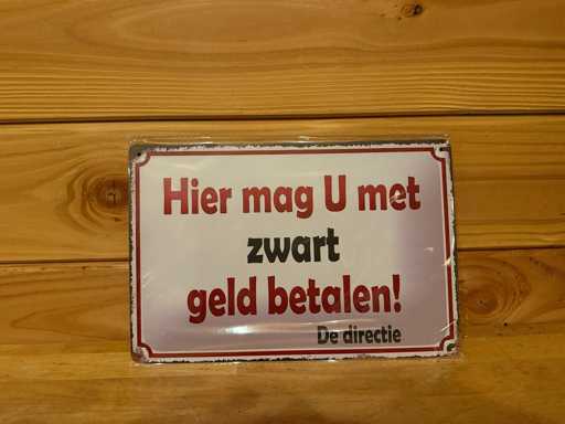 Metalen reclamebord 30x20cm