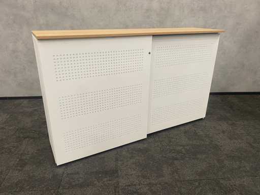 Armadio acustico per porta scorrevole bianco