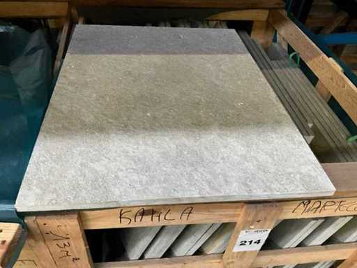 Carrelage de jardin en pierre naturelle gris Marocain