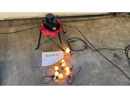 Blower voor inflatable op standaard met verlichting inclusief opbergkist