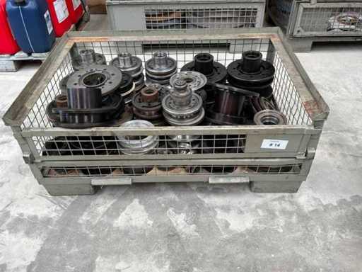 Mixed Lot Grinding Wheel Flange New & Used - Compatible only with Karsten machines - Including the lattice box