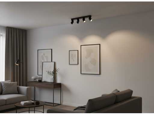 GU10 Opbouwspot Armatuur 4 kop draaibaar (8x)